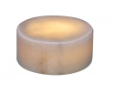 Bordlys ekte marmor hvit 4 cm