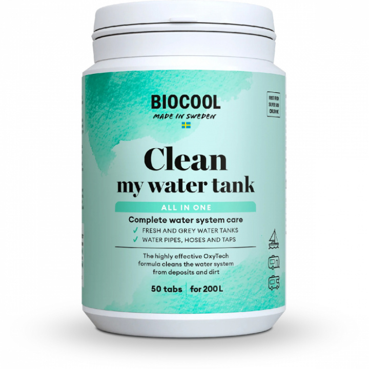 BioCool Clean My Water Tank (50 tabletter) i gruppen Bobil & Caravan / Vann & VVS / Vannfilter hos Camping 4U (20193892)