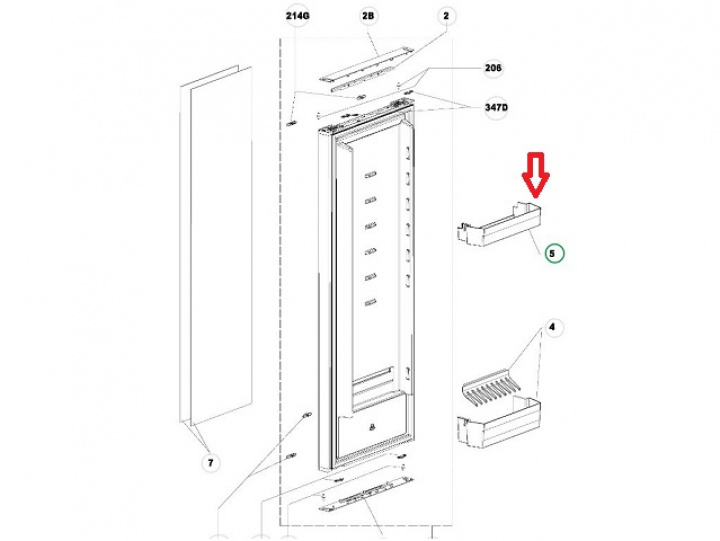 Hylle Dometic 2-pack i gruppen Bobil & Caravan / Kjøleskap / Reservedeler Dometic / Dør/skap hos Camping 4U (289078638)