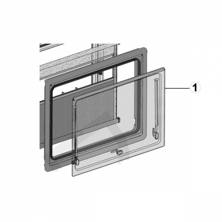 Erstatningsvindu AGS50600x0500040 Dometic i gruppen Chassis / Vinduer / Vindusglass / Dometic Seitz hos Camping 4U (4460000413)