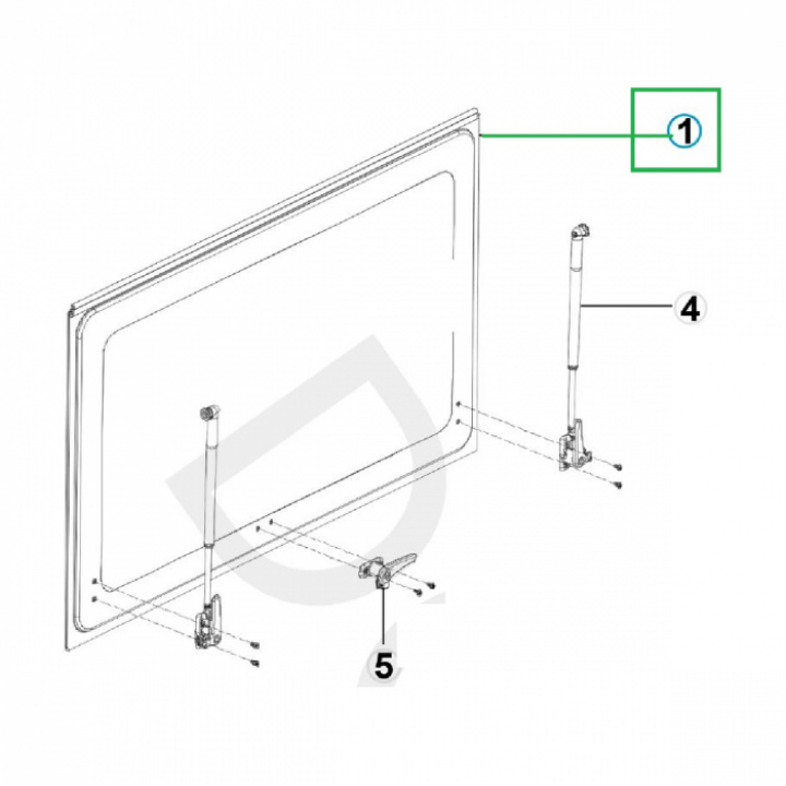 Vindu 700x400mm Dometic i gruppen Chassis / Vinduer / Vindusglass / Dometic Seitz hos Camping 4U (4460000503)