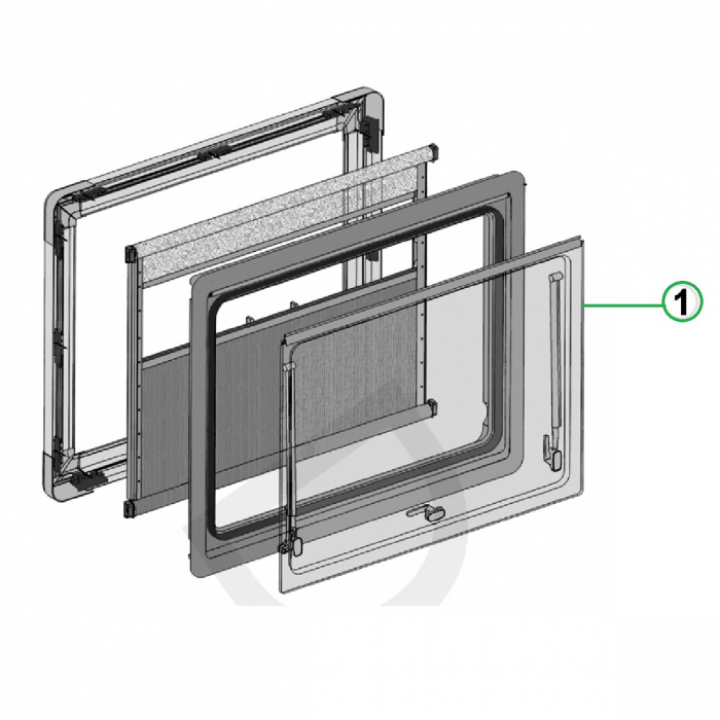 Vindus 900x550mm AGS50900x0550 Dometic i gruppen Chassis / Vinduer / Vindusglass hos Camping 4U (4460002200)