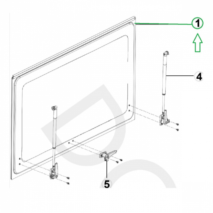 Utbytesruta 1600x600mm AGK61600X0600040 Dometic i gruppen Chassis / Vinduer / Vindusglass hos Camping 4U (4460004895)