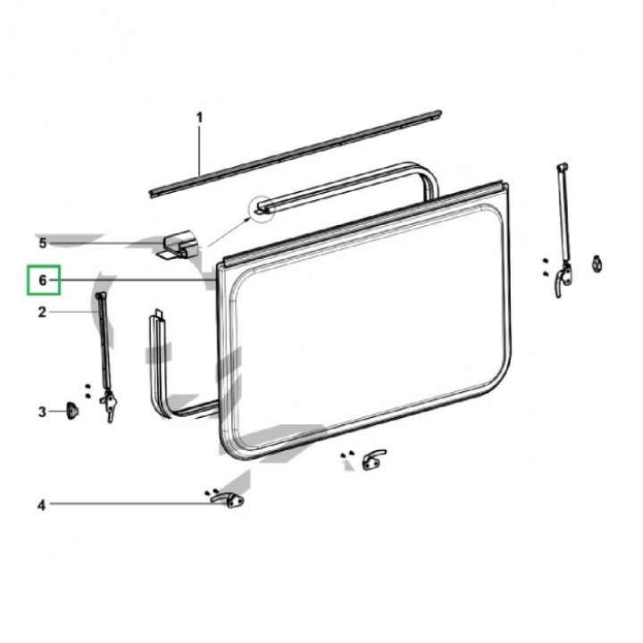 Vindus 500x300mm MC61140500x0300 Dometic C6 i gruppen Chassis / Vinduer / Vindusglass hos Camping 4U (4460005140)