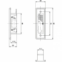 Skiltbelysning for innfelling 90x30mm