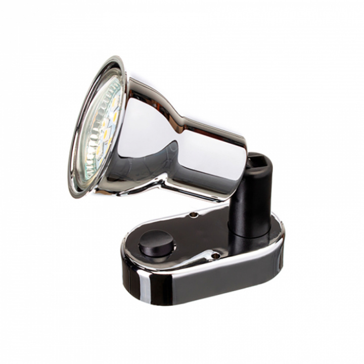 Veggspot LED Mini Krom i gruppen Elektronikk / Belysning / Brytere / Uttak / Belysning hos Camping 4U (5051632)