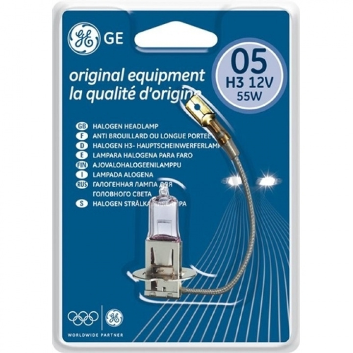 Glødelampe H3 12V / 55W 1-pakk i gruppen Elektronikk / Belysning / Brytere / Uttak / Halogenpære hos Camping 4U (508552)