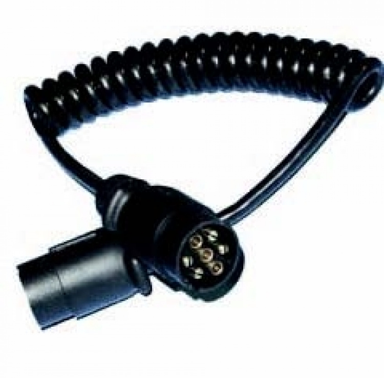 Spiral Extension Cable 1.5M, 7 / 13 Pin, Male / Male - Sparex Part S.164655 main image 0