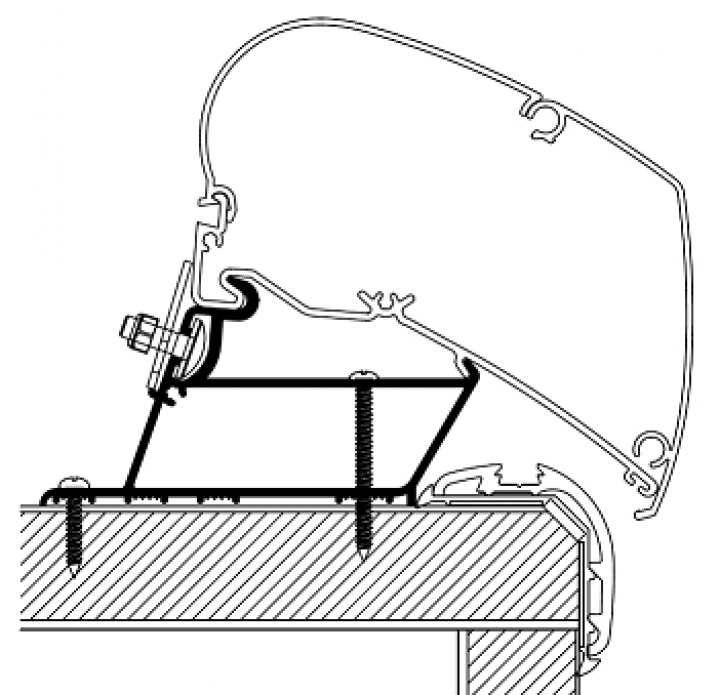 Adapter Thule Serie 6/9 Tak Malibu 450 cm i gruppen Markise & Telt / Markiser / Markiseadaptere / Omnistor adaptere hos Camping 4U (62301417)