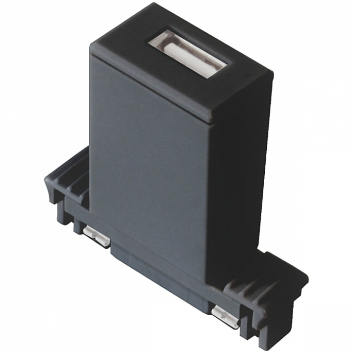 USB-port 12V svart til skinne 8327856 i gruppen Elektronikk / 12-24V teknikk hos Camping 4U (832788)