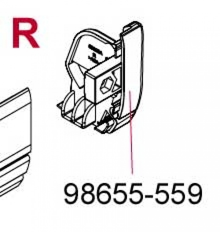 RIGHT LEAD BAR END CAP F45 S TITAN. i gruppen Markise & Telt / Markiser / Reservedeler markiser / Reservedeler Fiamma / F45 S Titanium 250-450 hos Camping 4U (9903133)