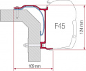 Adapterkit 3 delar till väggmarkis Fiamma F45 S / F45 L Laika X