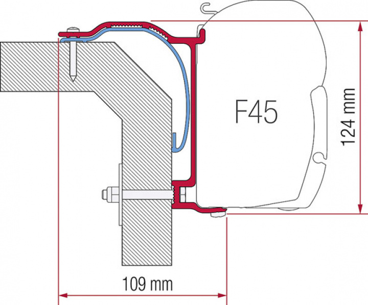 Adapterkit 3 delar till väggmarkis Fiamma F45 S / F45 L Laika X i gruppen Markise & Telt / Markiser / Markiseadaptere / Fiamma adaptere hos Camping 4U (9903518)