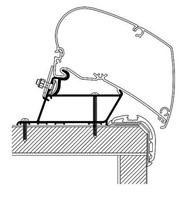 Adapter Thule för Malibu Roof 300 cm i gruppen Markise & Telt / Markiser / Markiseadaptere / Omnistor adaptere hos Camping 4U (9903609)