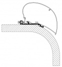 Adapterskena 300 cm till takmarkis Thule Omnistor Serie 6 / 9 flat-ad