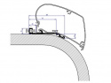 Adapterskena 350 cm till takmarkis Thule Omnistor Serie 6 / 9 flat-ad