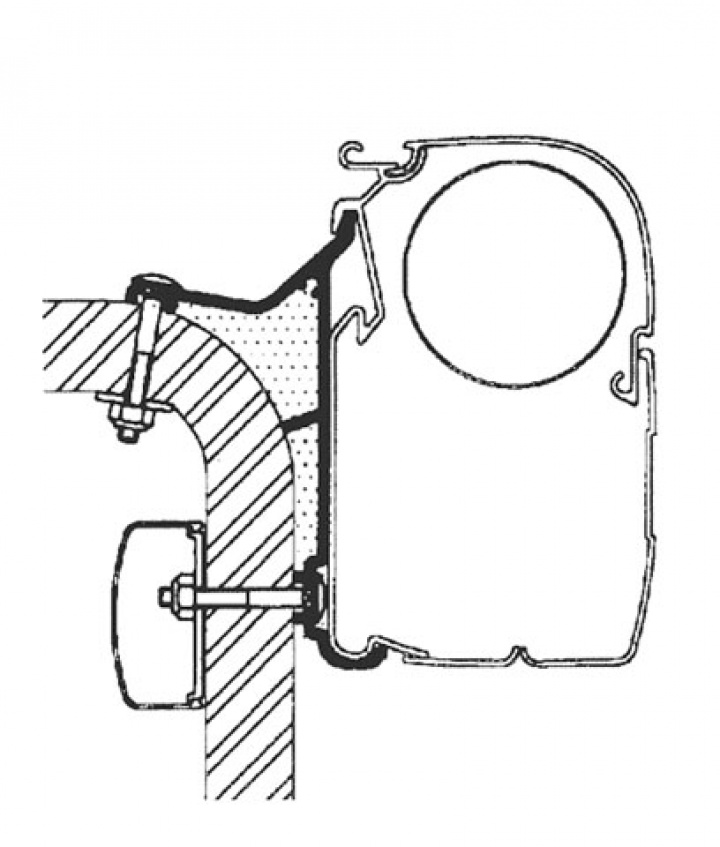 Adapter Omnistor Hymer Van/B-Klass 450 cm