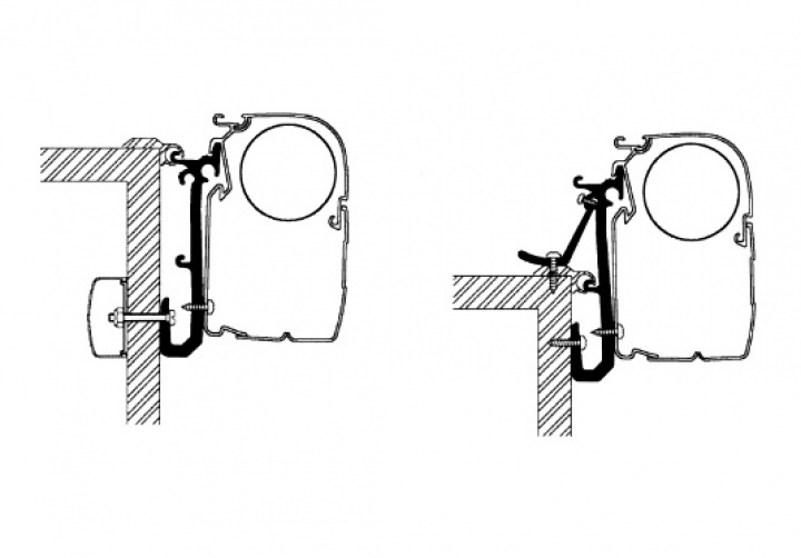 Campingvogn-adapter Omnistor serie 5/8 i gruppen Markise & Telt / Markiser / Markiseadaptere / Omnistor adaptere hos Camping 4U (9904320)