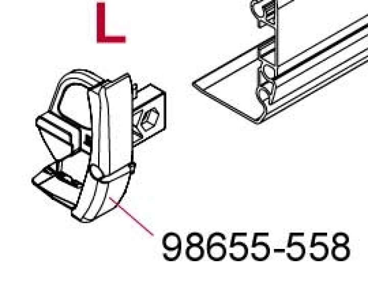 LEFT LEAD BAR END CAP F45 S TITAN. i gruppen Markise & Telt / Markiser / Reservedeler markiser / Reservedeler Fiamma / F45 S Titanium 250-450 hos Camping 4U (9904391)