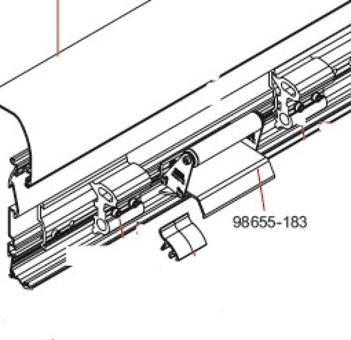 ROLLER TUBE SUPPORT F45TIL i gruppen Markise & Telt / Markiser / Reservedeler markiser / Reservedeler Fiamma / F45 TiL Polar White 450 - 550 hos Camping 4U (9906548)