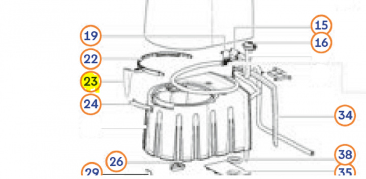 Handtag för C250/C260,Vit Thetford i gruppen Bobil & Caravan / Toalett & sanitærprodukter / Reservedel toalett hos Camping 4U (9906733)