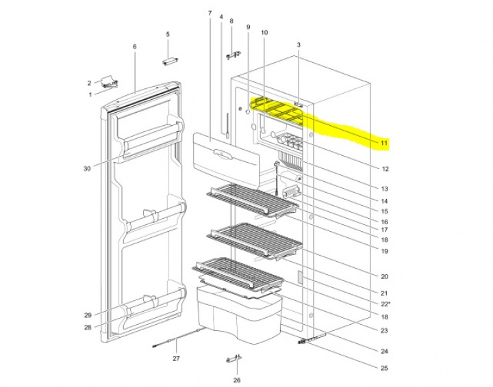 Shelf bottle i gruppen Bobil & Caravan / Kjøleskap / Reservedeler Thetford / N180 hos Camping 4U (9906779)