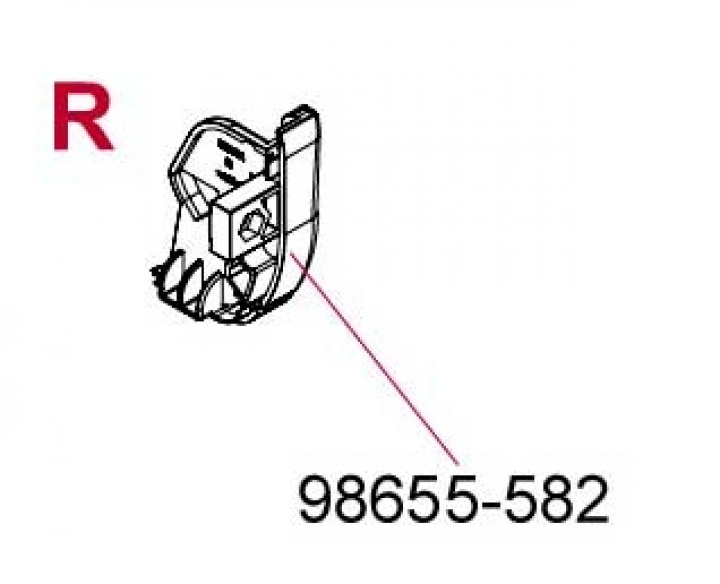 RIGHT LEAD BAR END CAP F45 L POLAR i gruppen Markise & Telt / Markiser / Reservedeler markiser / Reservedeler Fiamma / F45 L Hvit 450-550 hos Camping 4U (9906898)