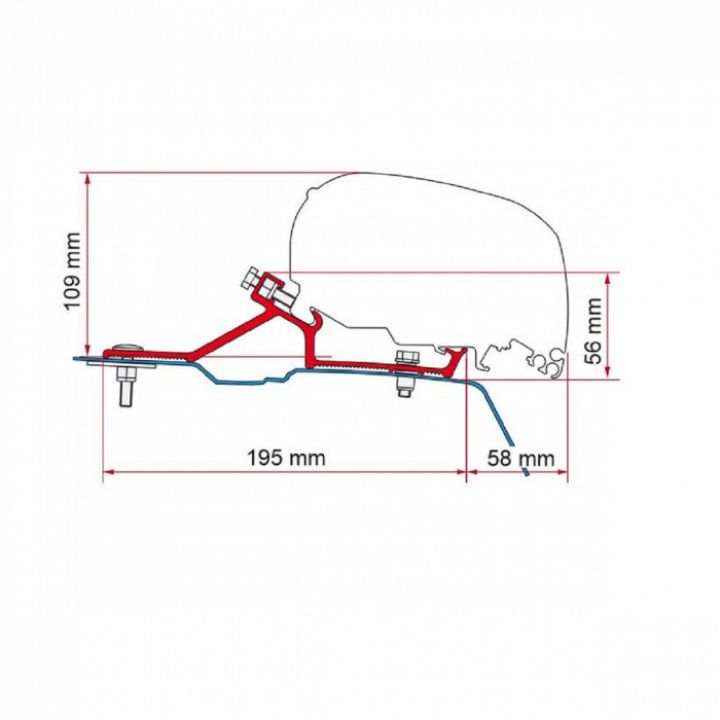 Adapter Renault Master H2 2010- i gruppen Markise & Telt / Markiser / Markiseadaptere / Fiamma adaptere hos Camping 4U (9907115)