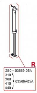 RIGHT SUPPORT LEG 280 cm