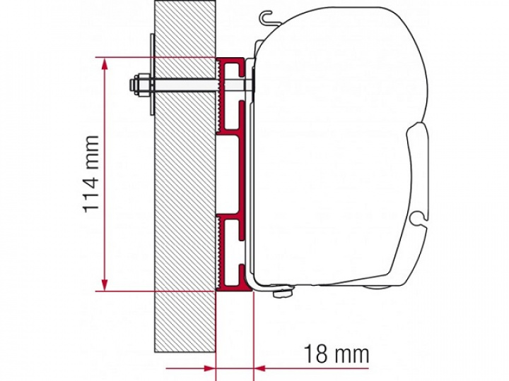 marekisadapter D for Fiamma F45 + F70 i gruppen Markise & Telt / Markiser / Markiseadaptere / Fiamma adaptere hos Camping 4U (9910360)