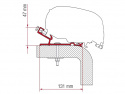 Markisadapter 320cm, till Fiamma F45S/F65L, Hymer