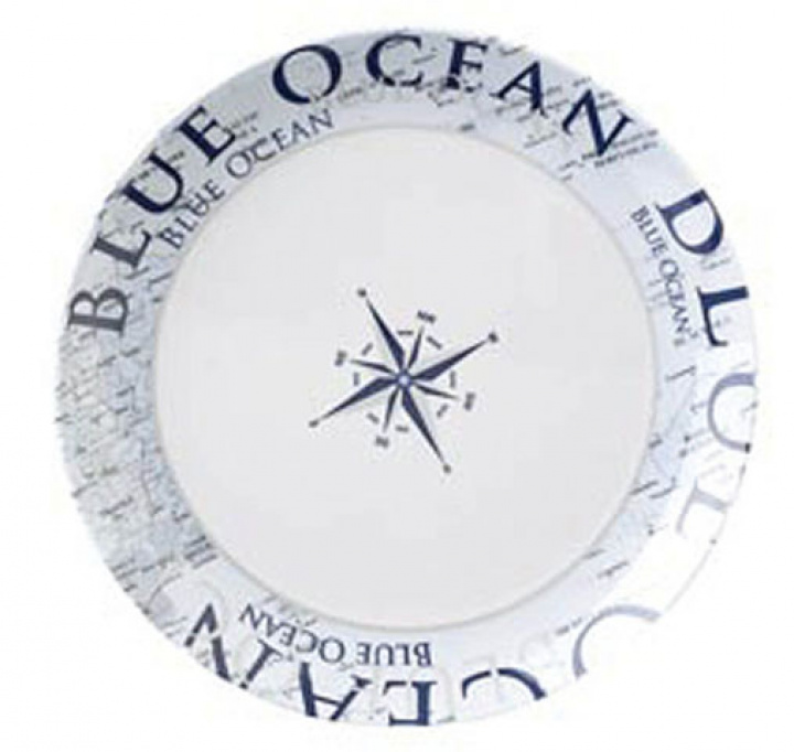 Tallerken melamin Brunner Blue Ocean diameter 25 cm