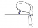 Adapterskena 400 cm till takmarkis Thule Omnistor Serie 6 / 9 Hymer 2