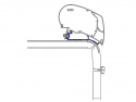 Adapterskena 450 cm till takmarkis Thule Omnistor Serie 6 / 9 Hymer 2