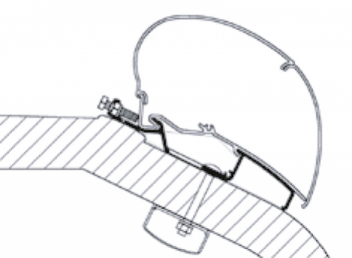 Thule Roof Adapter LMC Liberty TI / TEC 3,00 m för takmontering i gruppen Markise & Telt / Markiser / Markiseadaptere / Omnistor adaptere hos Camping 4U (9915345)