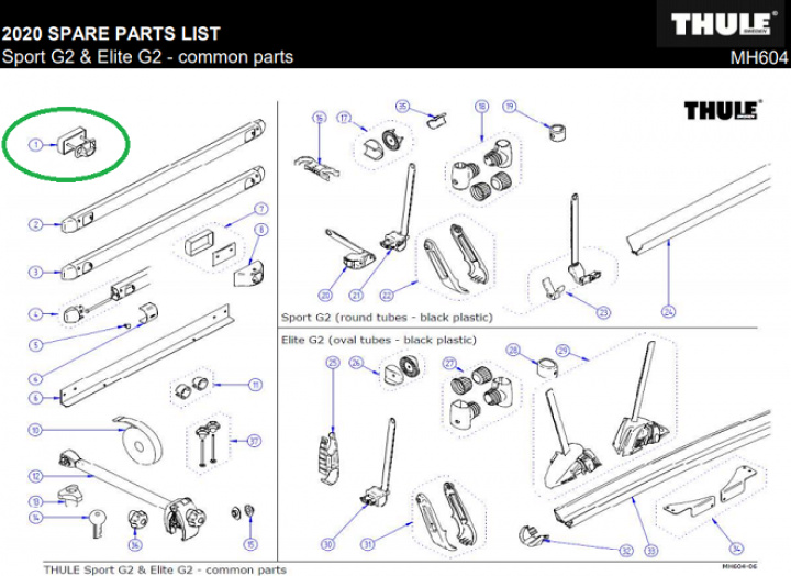 Thule G2 Upper fixation kit (2x) i gruppen Chassis / Sykkelstativ / Reservdeler Thule Sykkelstativ / Thule Sport hos Camping 4U (9915548)