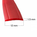 Listefylling 12 mm bordeaux rød, LMC 20 meter