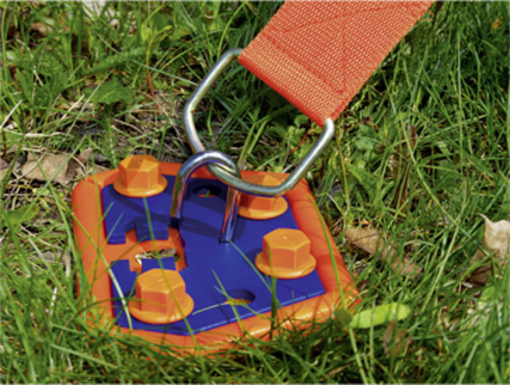 PP-fästplatta med krok, 6-pack orange/blå/krom i gruppen Bestillingsvarer hos Camping 4U (9916177)