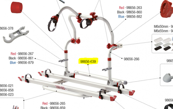 Nedre fäste Fiamma Carry Bike Pro i gruppen Chassis / Sykkelstativ / Rerservdeler Fiamma sykkelstativ / Carry Bike Pro C hos Camping 4U (9916225)