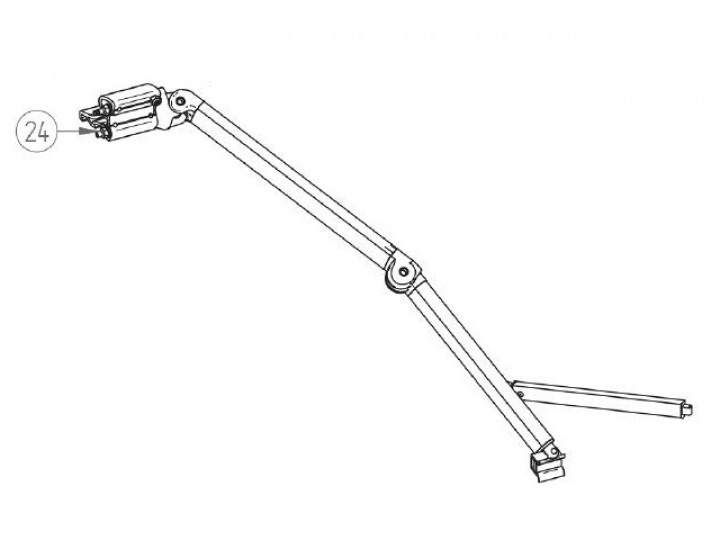 Lenkearm Omnistor 9200 Nr 24 i gruppen Markise & Telt / Markiser / Reservedeler markiser / Reservedeler Omnistor / Omnistor 9200 hos Camping 4U (9916308)