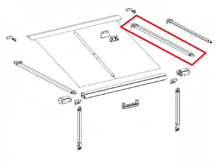 Spenningsarm høyre Omnistor 1200 i gruppen Markise & Telt / Markiser / Reservedeler markiser / Reservedeler Omnistor / Omnistor 1200 hos Camping 4U (9918950)