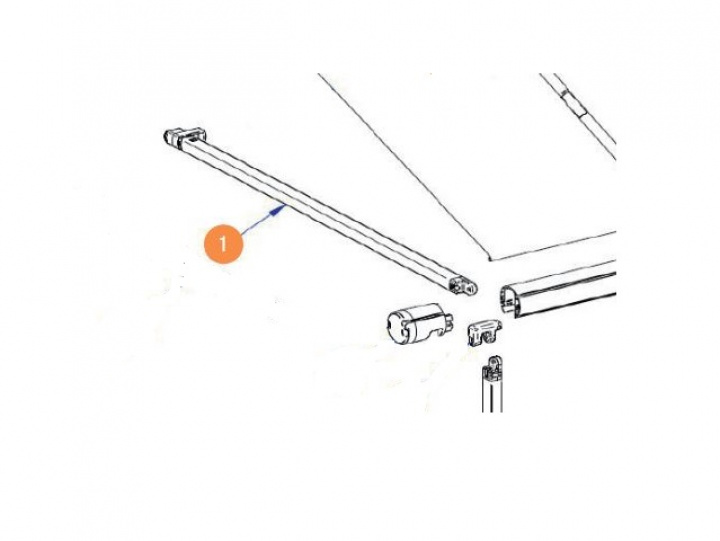 Spenningsarm Venstre Omnistor 1200 350-550 cm i gruppen Markise & Telt / Markiser / Reservedeler markiser / Reservedeler Omnistor / Omnistor 1200 hos Camping 4U (9919099)