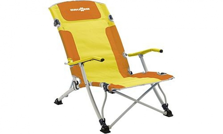 Strandstol Bula XL Gul/Oransje i gruppen Campingmøbler / Stoler / Strandstoler hos Camping 4U (9920192)