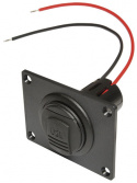 Kontakt Power USB Pro Car EV m. monteringsplatta och lock 12 - 24 V