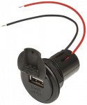 Kontakt Power USB Pro Car EV m. gänghylsa och lock 12 - 24 V