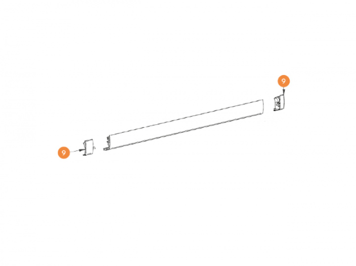 Endekåpe frampanel V+H Hvit for markise 5200 i gruppen Markise & Telt / Markiser / Reservedeler markiser / Reservedeler Thule / Omnistor / Omnistor 5200 hos Camping 4U (9921912)