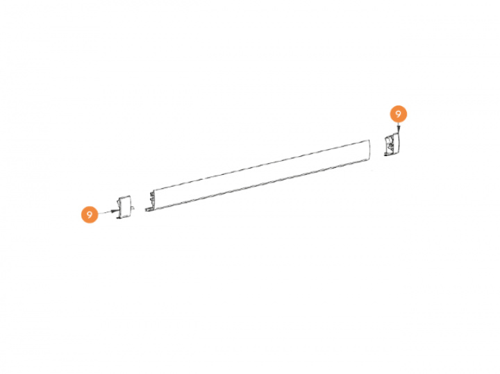 Endekåpe frampanel V+H Hvit for markise 5200 i gruppen Markise & Telt / Markiser / Reservedeler markiser / Reservedeler Omnistor / Omnistor 5200 hos Camping 4U (9921912)