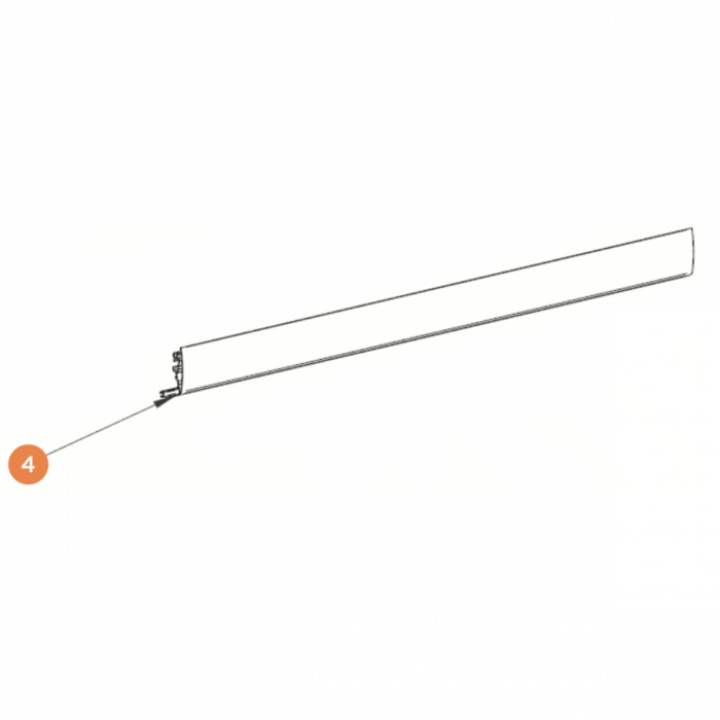 Frontprofil 450 cm hvit til markise 5200 i gruppen Markiser & Fortelt / Markiser / Reservedeler markiser / Reservedeler Thule / Omnistor / Omnistor 5200 hos Camping 4U (9923172)