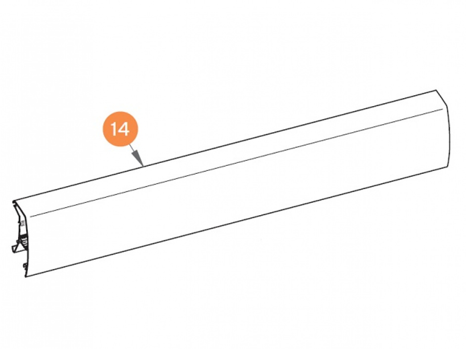 LEAD RAIL Omnistor 9200 5.5 m hvit Omnistor 9200 Reservedel