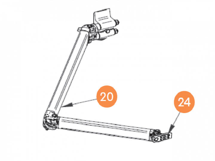 Arm høyre til Omnistor 5200. Del 20 i gruppen Markise & Telt / Markiser / Reservedeler markiser / Reservedeler Thule / Omnistor / Omnistor 5200 hos Camping 4U (9926038r)